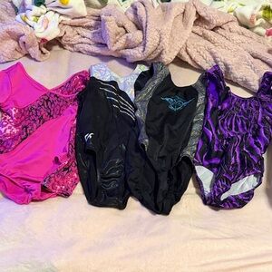 Kids One Piece Leotard Set - Pink, Black, Purple lot